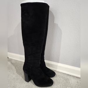 Vince Camuto black suede knee-high boots - 8M